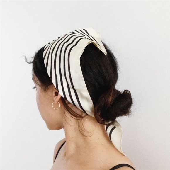 Accessories - NWT Striped Black and White Scarf